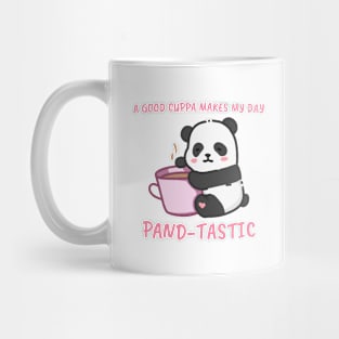 Panda bear hugging a cup of coffee Mug